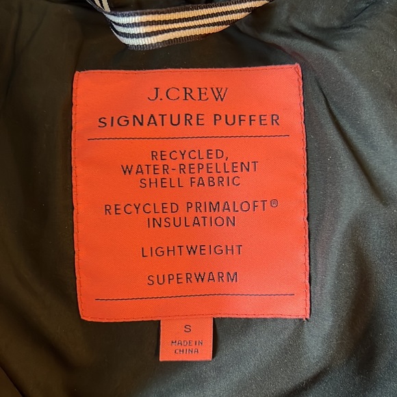 J. Crew Chateau Signature Puffer Jacket Black Size Small - Picture 6 of 6